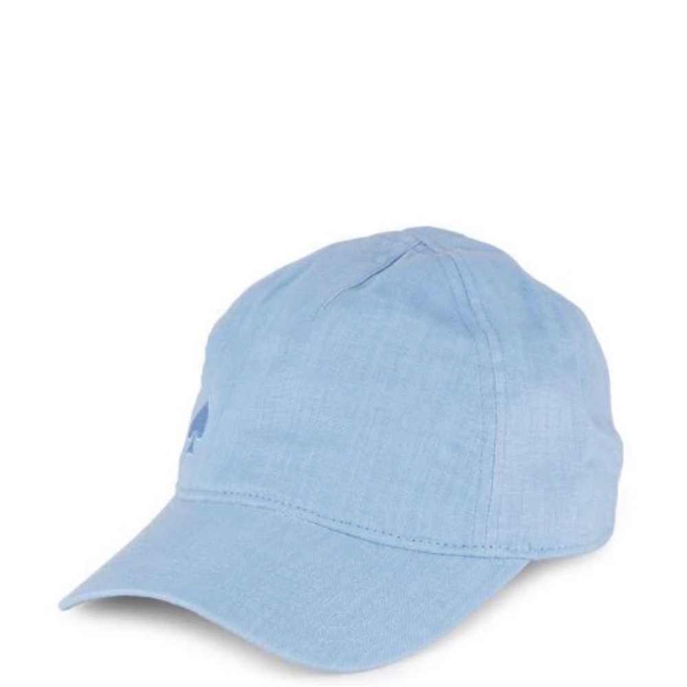 Kate Spade Linen Logo Baseball Cap beachy vacation summer resort wear coastal - Picture 2 of 7